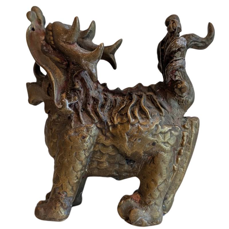 chinesische foo dogs bronze skulpturen dekoratives paar
