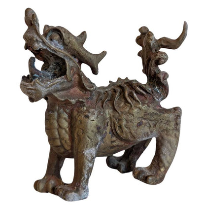 chinesische foo dogs bronze skulpturen patina alter