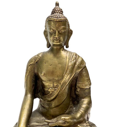 Antiker chinesischer Bronze-Buddha mit offener Basis, Lot 458, sichtbare Spuren der traditionellen Wachsausschmelztechnik und originaler Gusskern, späte Qing-Dynastie, 1,3 kg, 1stbuddha Expertise.
