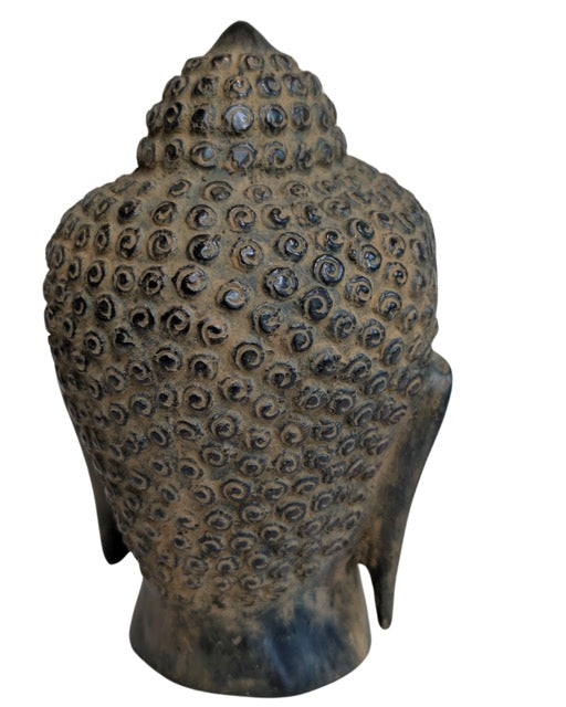 chinesischer buddha kopf bronze skulptur patina alter