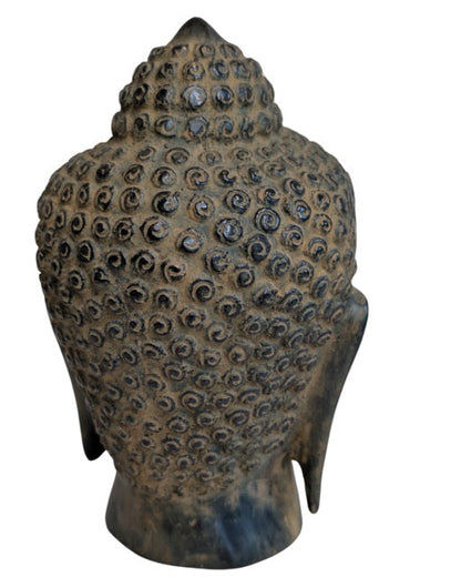 chinesischer buddha kopf bronze skulptur patina alter