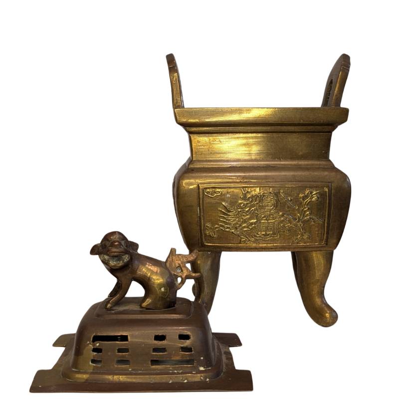 chinesischer raeucherbrenner bronze patina alter objekt