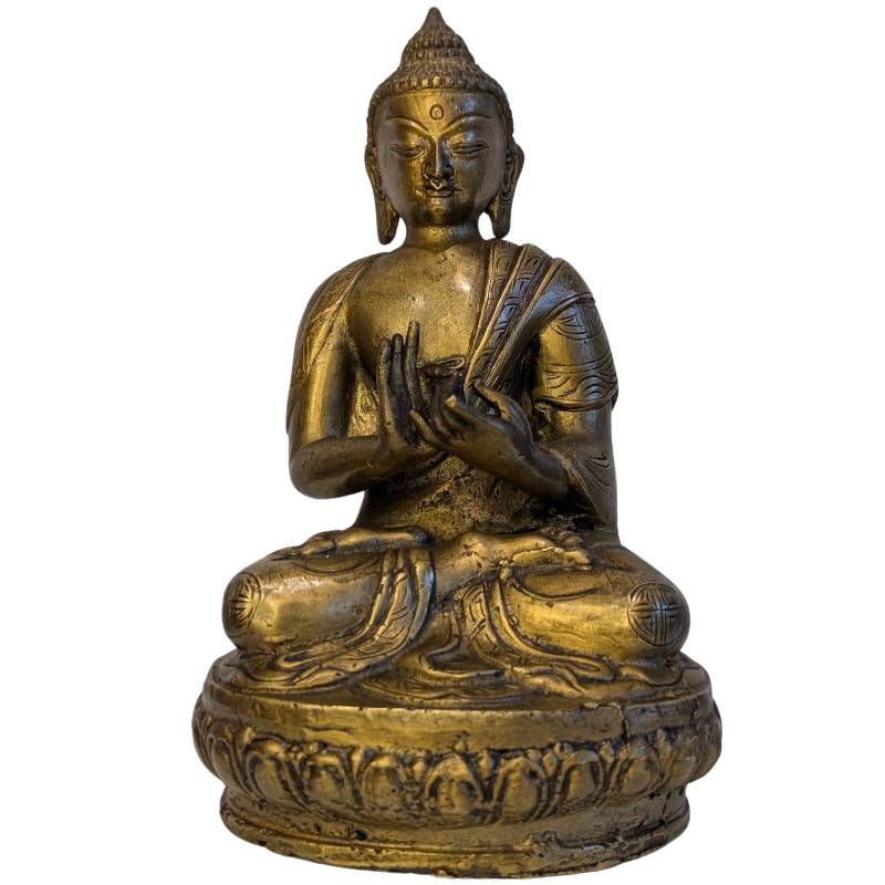 buddha figur dharmachakra mudra lehre und erkenntnis symbol