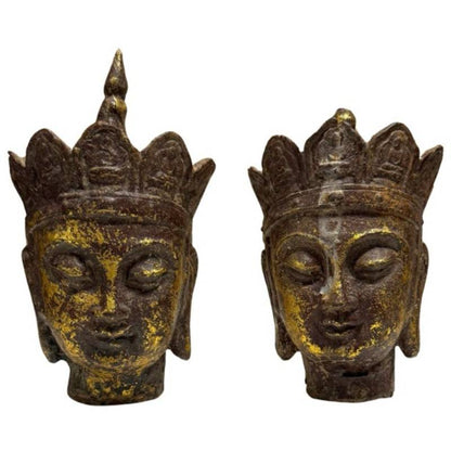 Dizang Pusa Kopf aus Gusseisen China buddhistische Figur