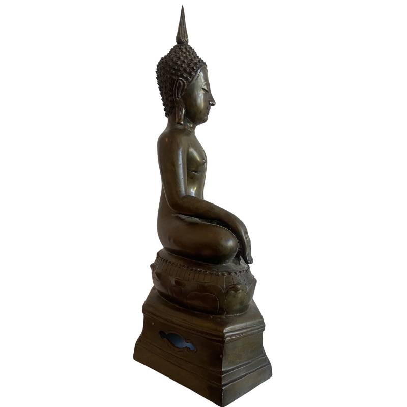 Buddha Statue aus Bronze aus Thailand aus der frühen Rattanakosin Periode