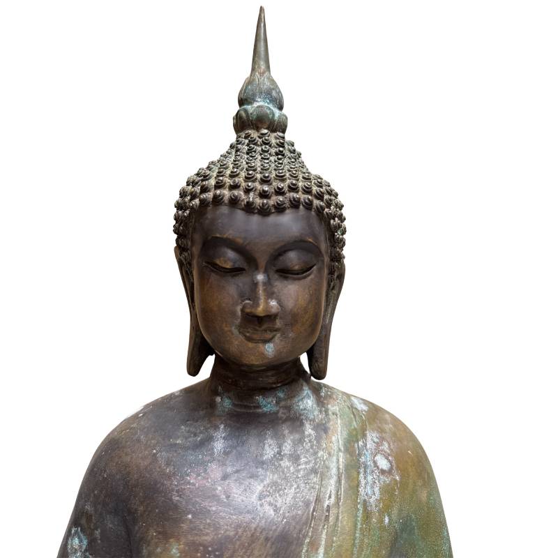 Früher chinesischer Bronze-Buddha im klassischen Ming-Stil