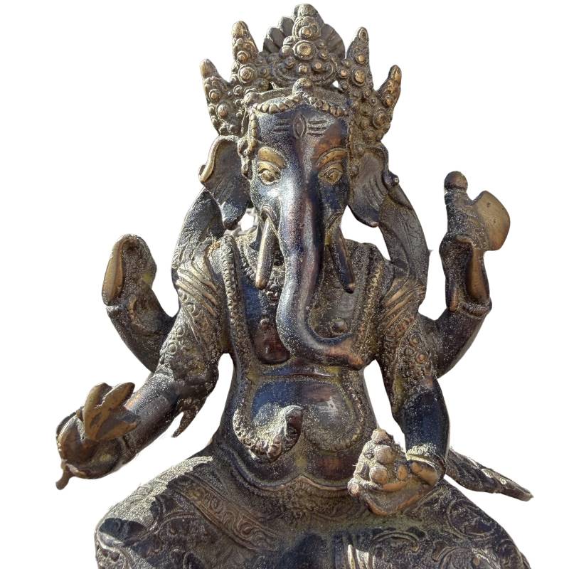 Bronze Skulptur des hinduistischen Elefantengottes Ganesha
