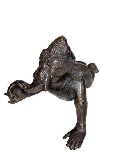 Ganesha Bronze Indien Devotionsfigur