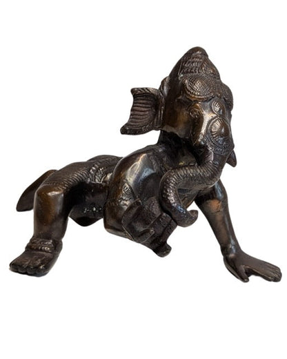 Ganesha Bronze Indien mit Elefantenkopf und Rüssel