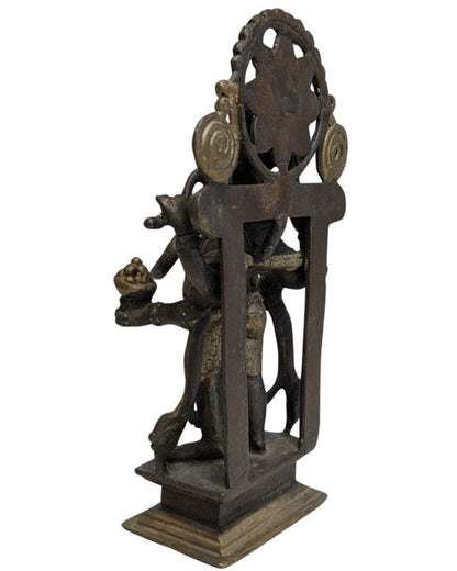 Ganesha Bronze Tempelbild Himalaya Darstellung