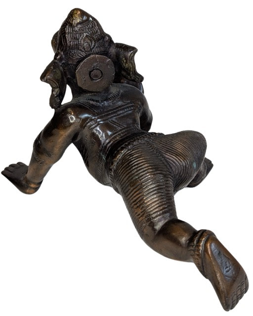 Ganesha Figur Bronze Indien mit starkem Volumen