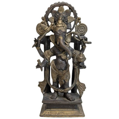 Ganesha Statue Bronze Himalaya mit Feuervergoldung