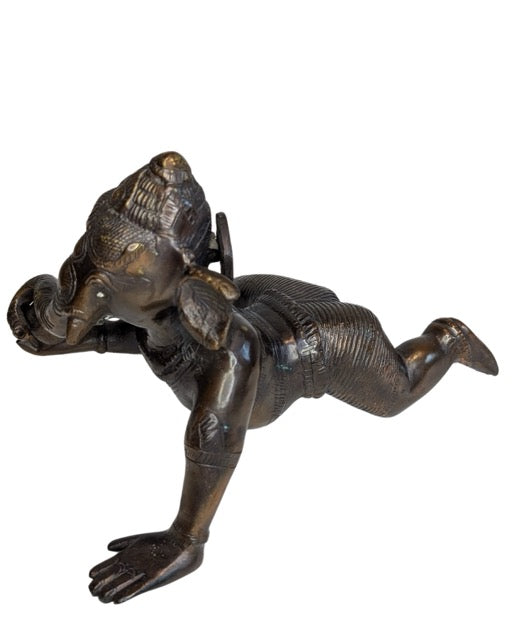 Ganesha Statue Indien Bronze authentisches Objekt