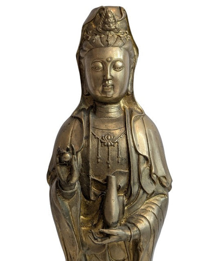 Guanyin Bronze China große stehende Figur