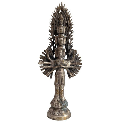 guanyin darstellung mit vielen armen und koepfen china stil