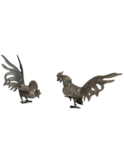 Hahn Figur Metall Thailand Set dekorative Darstellung
