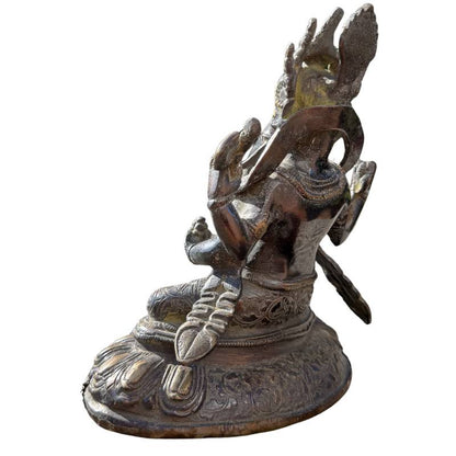 Bronze Ganesha Statue auf Lotussockel
