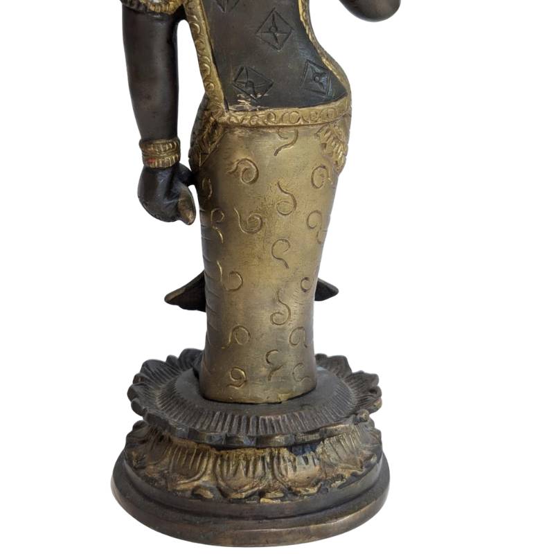 Hindu Statue Bronze Parvati Aureole Detail