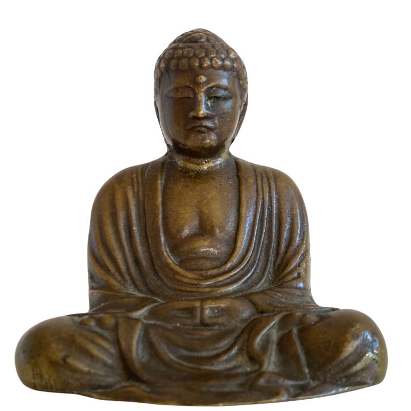 Japanische Buddha Figur Bronze Dhyana Mudra Japan