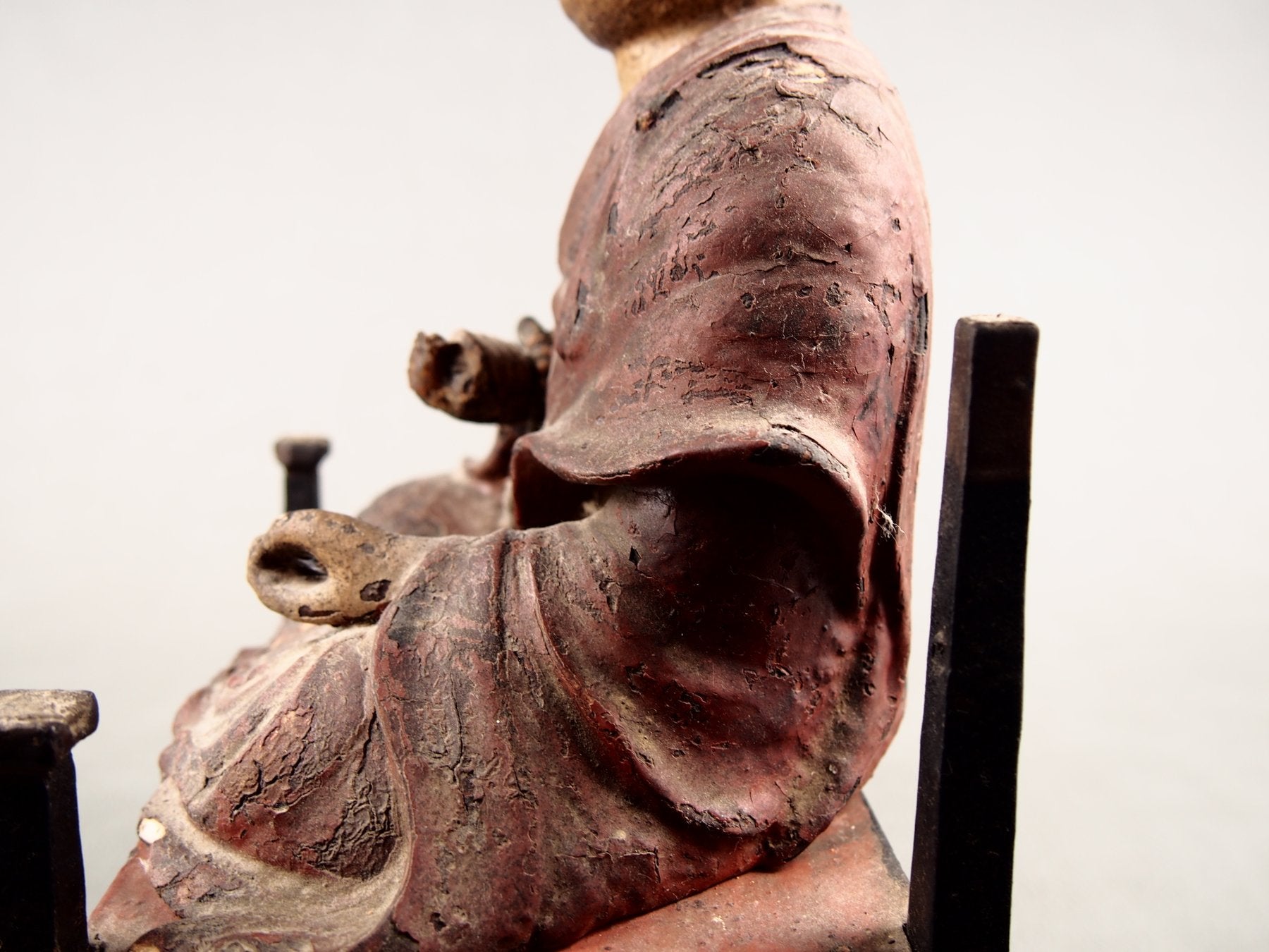 Holzfigur des buddhistischen Lehrers Kukai
