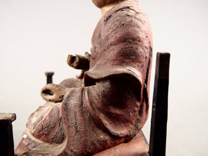Holzfigur des buddhistischen Lehrers Kukai
