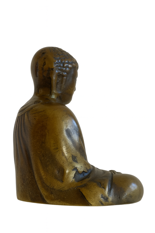 Japanische Buddha Figur Bronze Dhyana Mudra Tempelstil