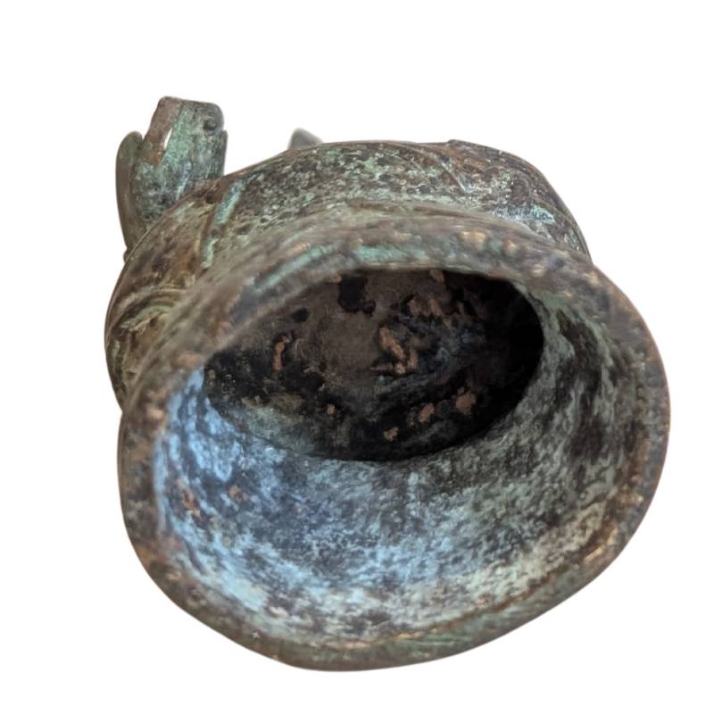 Khmer Lokeshvara Bronze Reisefigur mit Patina als Schutz und Begleiter