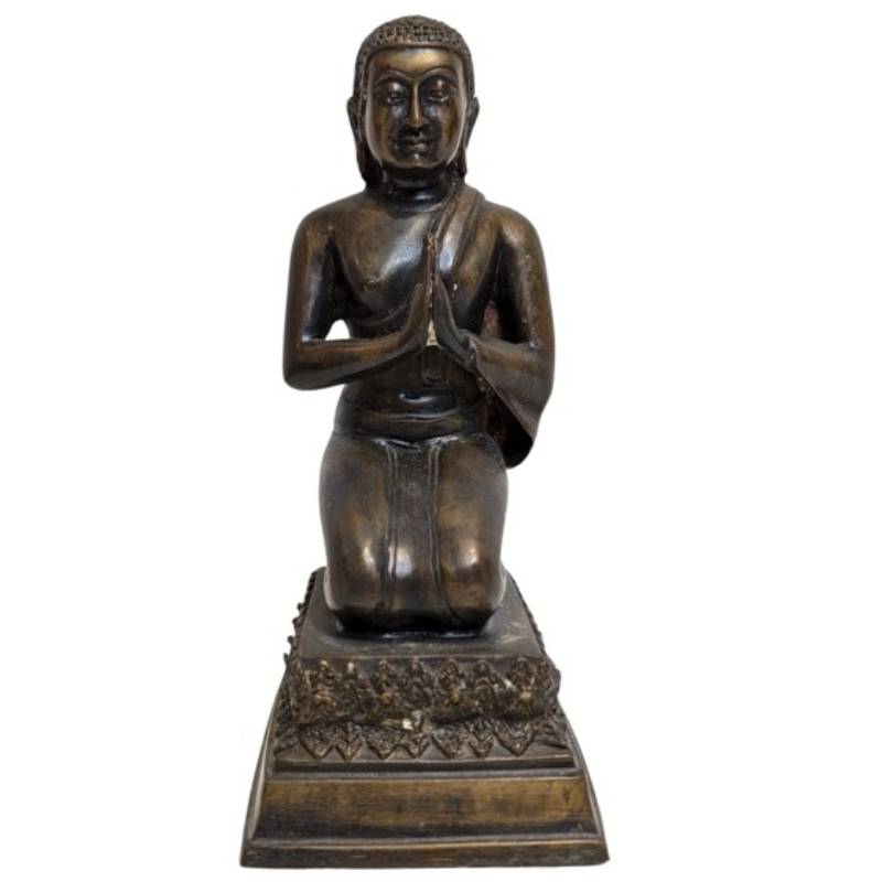 Kniender Buddha Bronze Myanmar Anjali Mudra