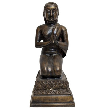 Kniender Buddha Bronze Myanmar Anjali Mudra