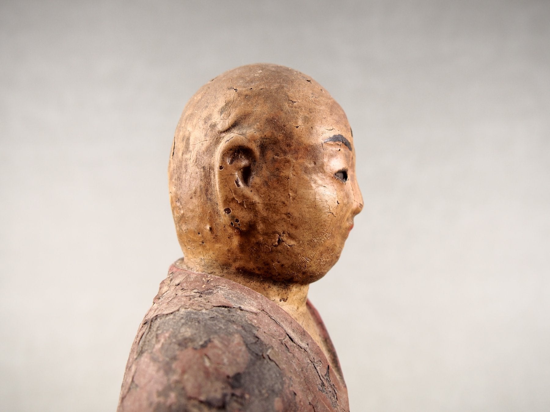 Holzstatue von Kobo Daishi aus Japan
