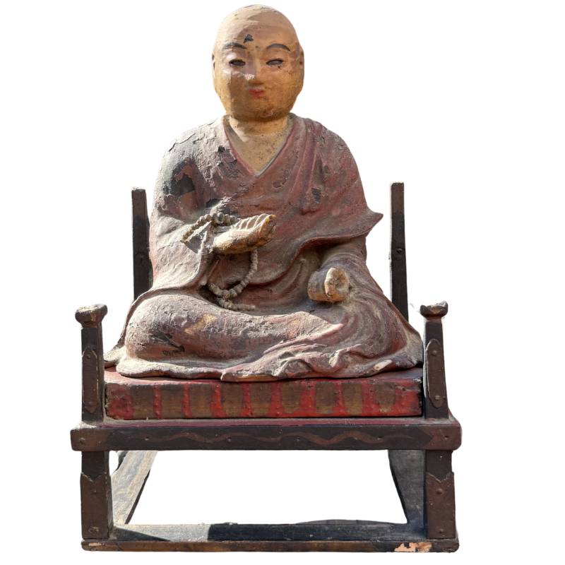 Klosterfigur des buddhistischen Meisters Kobo Daishi

