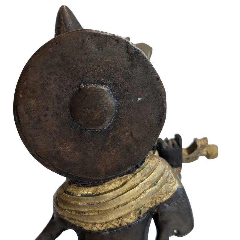 Krishna Bronze Figur Indien traditionelle Skulptur
