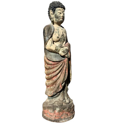 Holzskulptur der Bodhisattva Kwan Yin
