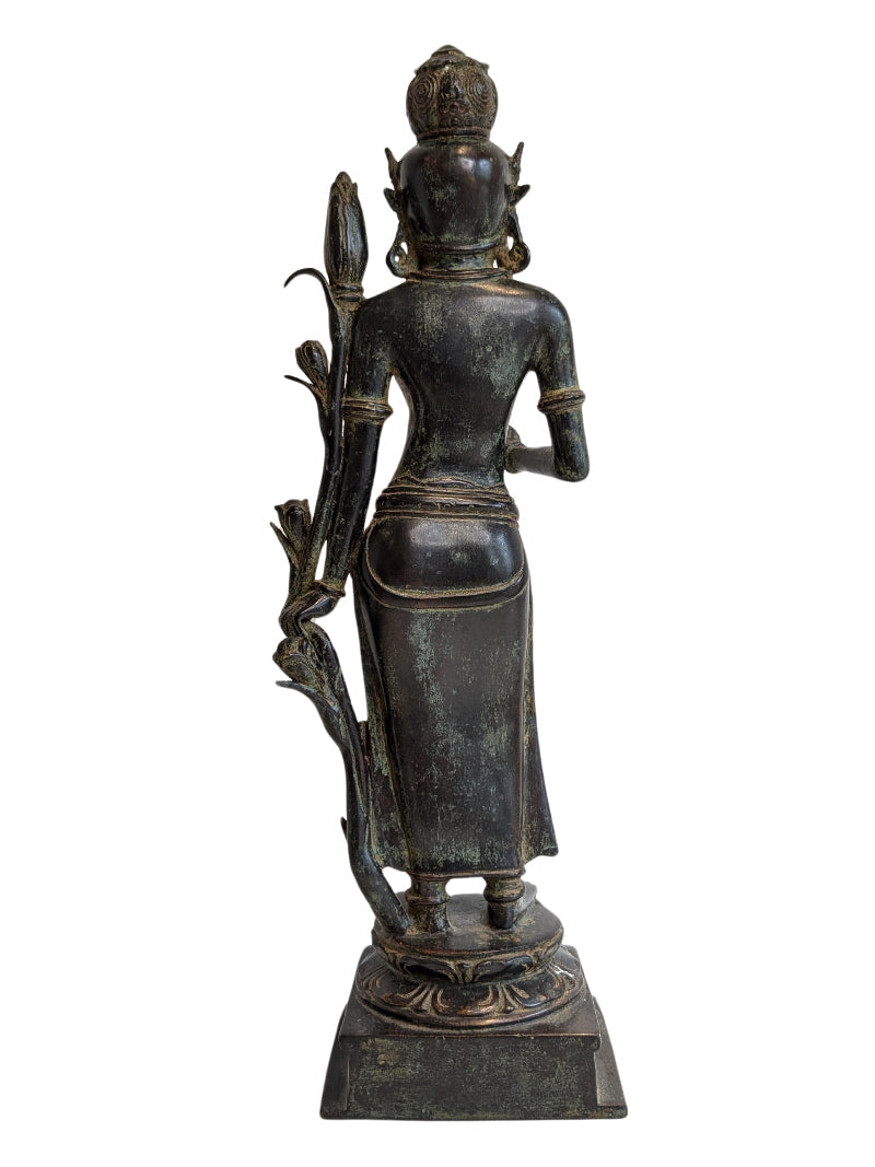 Lakshmi Bronze Statue Indien antik 17 Jahrhundert