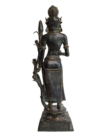 Lakshmi Bronze Statue Indien antik 17 Jahrhundert