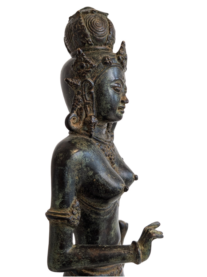 Lakshmi Göttin Bronze Indien Skulptur