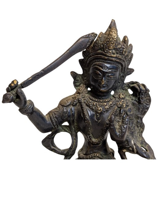 Manjushri Statue Tibet Bronze authentisches Objekt