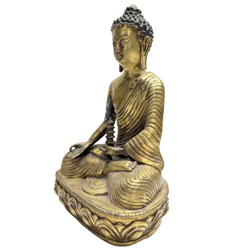 Tibetisches Meditations-Set bestehend aus Heiler-Buddha und zwei Schutz-Türmen für Yoga und Achtsamkeit.