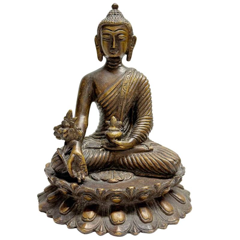 Medizin Buddha Statue Bronze Bhaisajyaguru Heilung Figur