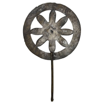 myanmar buddha dharmachakra mudra bronze skulptur spirituelle ausstrahlung interieur objekt