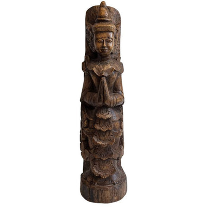 Nat Figur Holz Myanmar Thagyamin Anjali Mudra