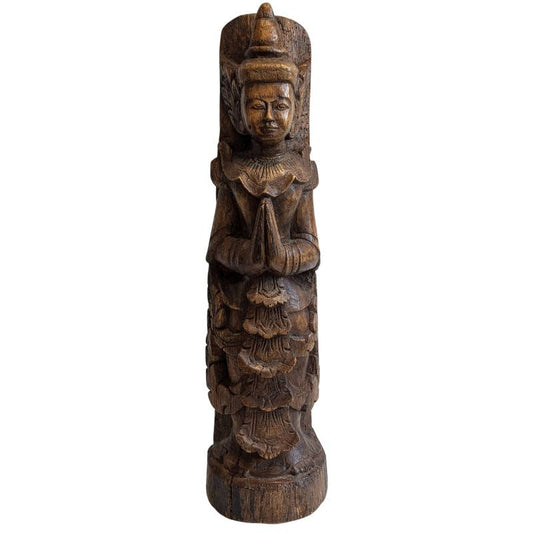 Nat Figur Holz Myanmar Thagyamin Anjali Mudra