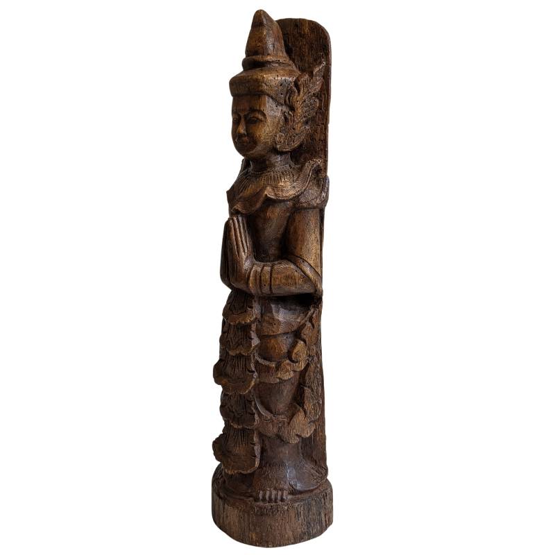 Nat Holzfigur Myanmar Gebetshaltung
