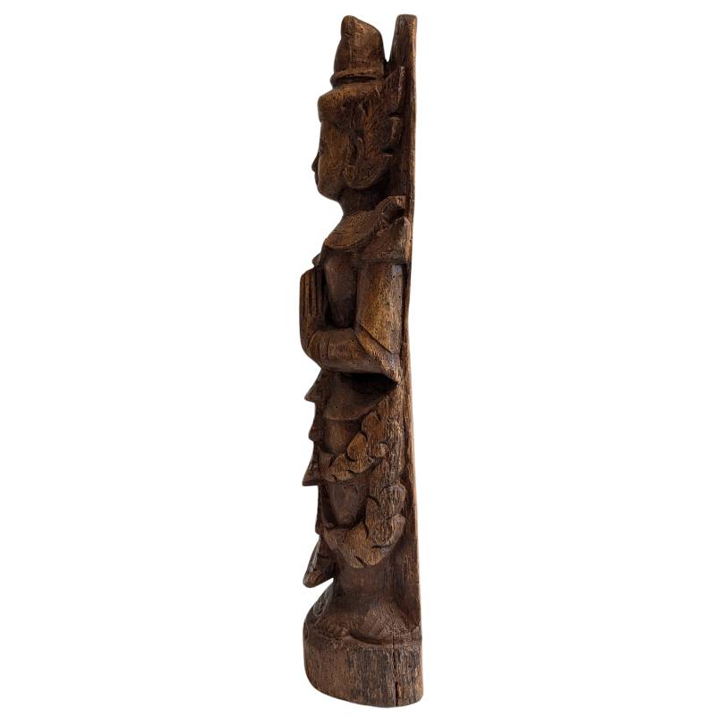 Nat Holzfigur Myanmar Patina Oberfläche