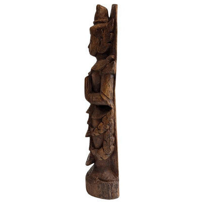 Nat Holzfigur Myanmar Patina Oberfläche