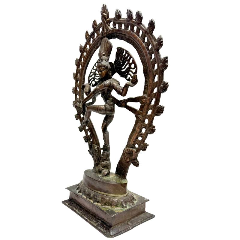 Nataraja Shiva Bronze Figur Indien traditionelles Kunstobjekt