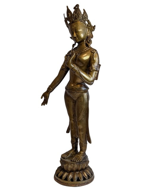 nepal tara bronze skulptur devotionsobjekt tempelstil