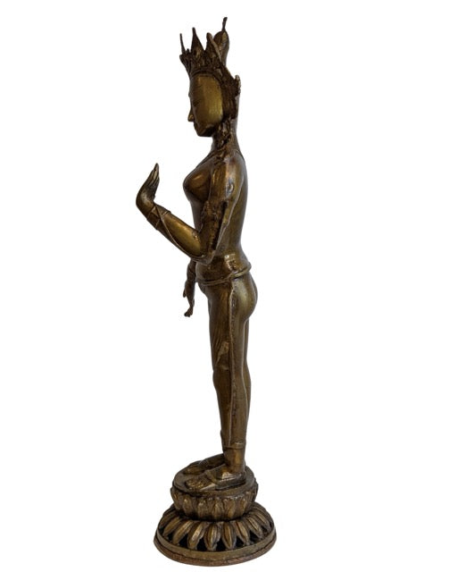nepalesische tara bronze skulptur traditionelle hohlguss technik