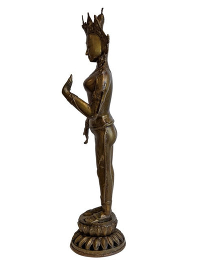 nepalesische tara bronze skulptur traditionelle hohlguss technik