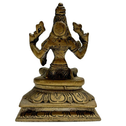 Rückansicht der antiken indischen Bronze-Skulptur.